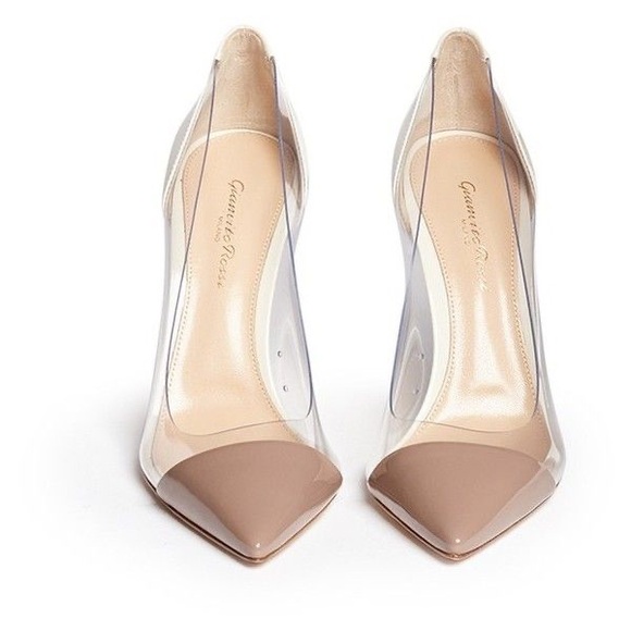 Gianvito Rossi Beige and Clear Heels - Picture 2 of 14